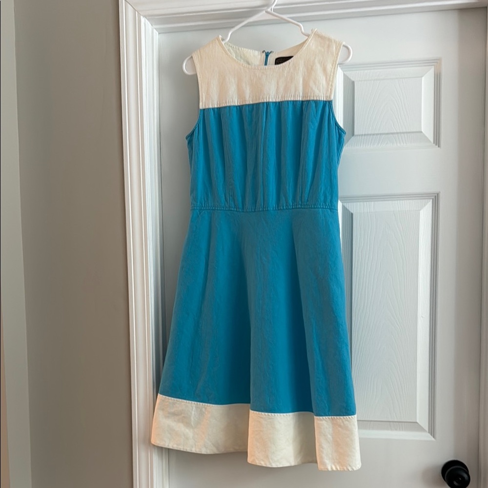 Vintage‎ Pendleton Blue and White Sleeveless Dress - Size 10